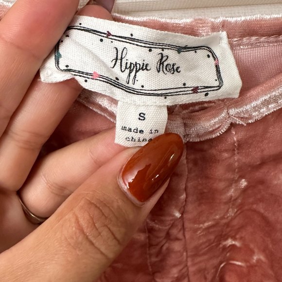 Hippie Rose Pink Velvet Tank Top Size Small - Picture 4 of 4